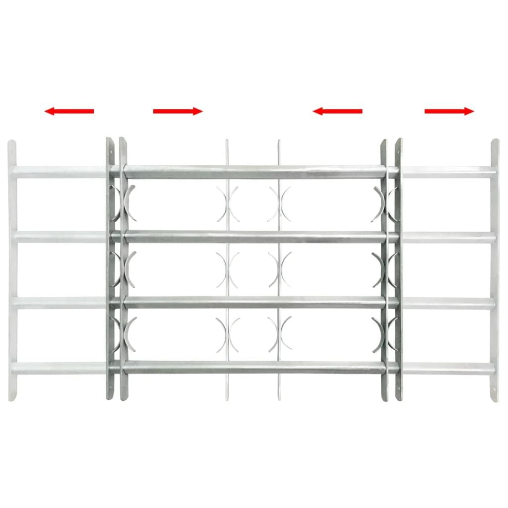 Adjustable Window Security Grille with Crossbars