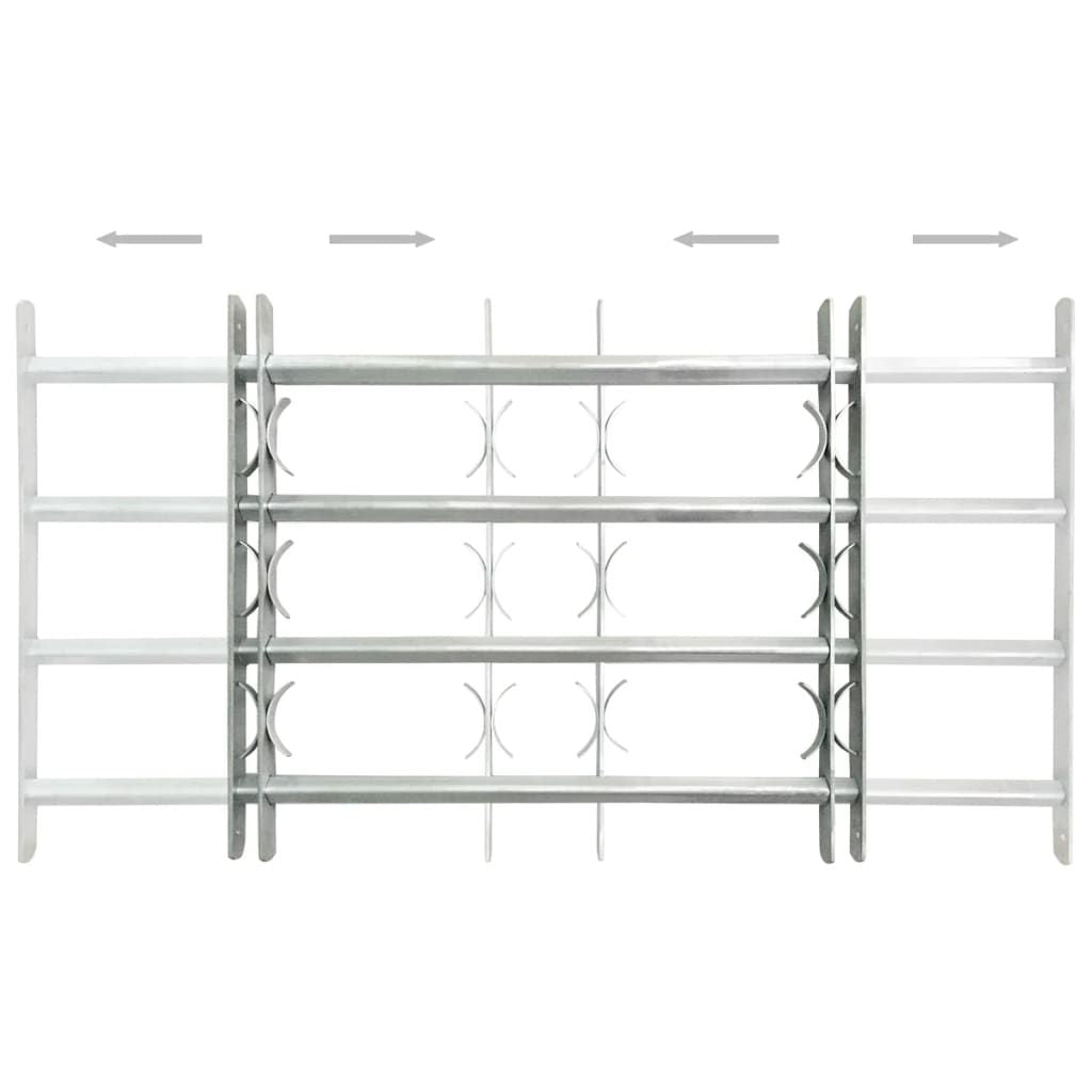 Adjustable Window Security Grilles – Set of 2, Extends 39.4-59.1 Wide
