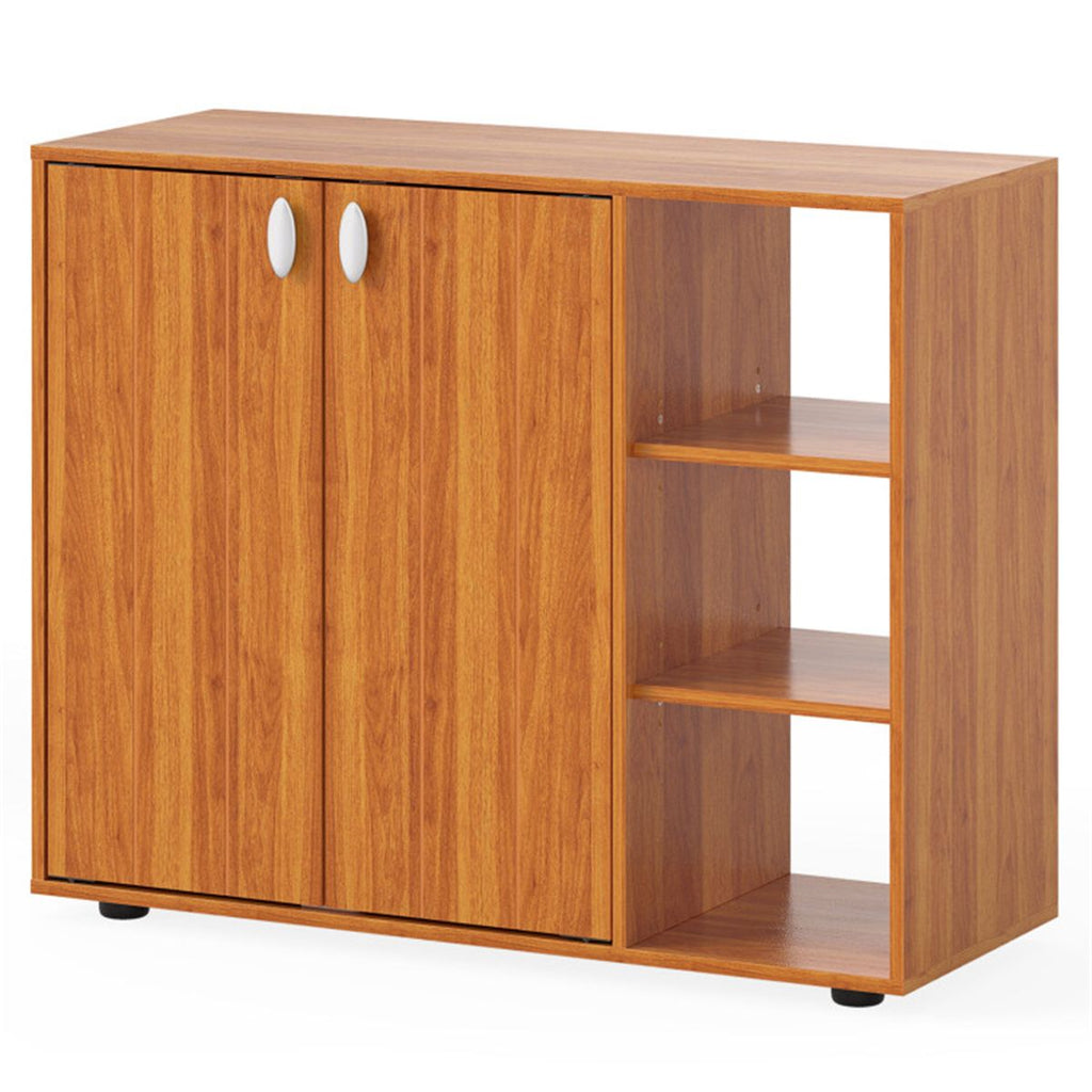 Flexible Shoe Storage with Open and Enclosed Sections