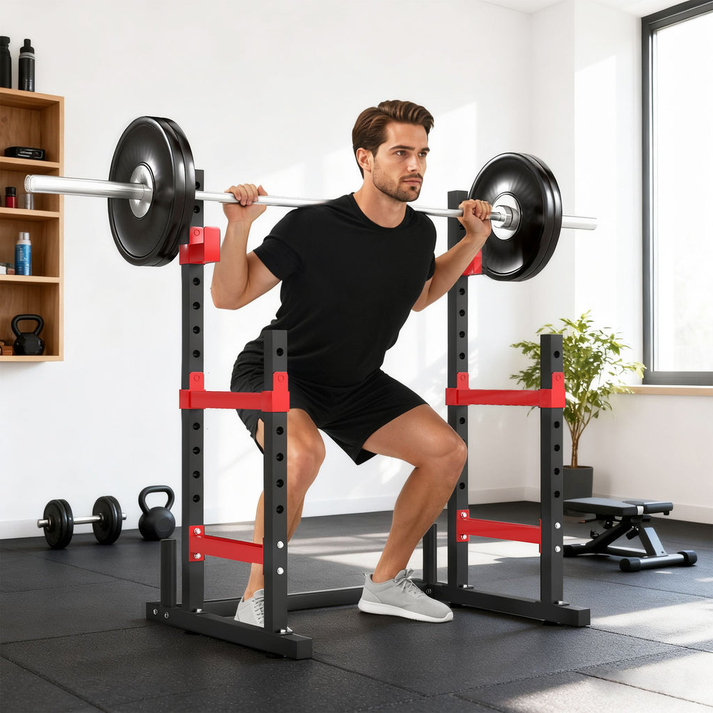 Adjustable Squat Rack for Home Strength Training