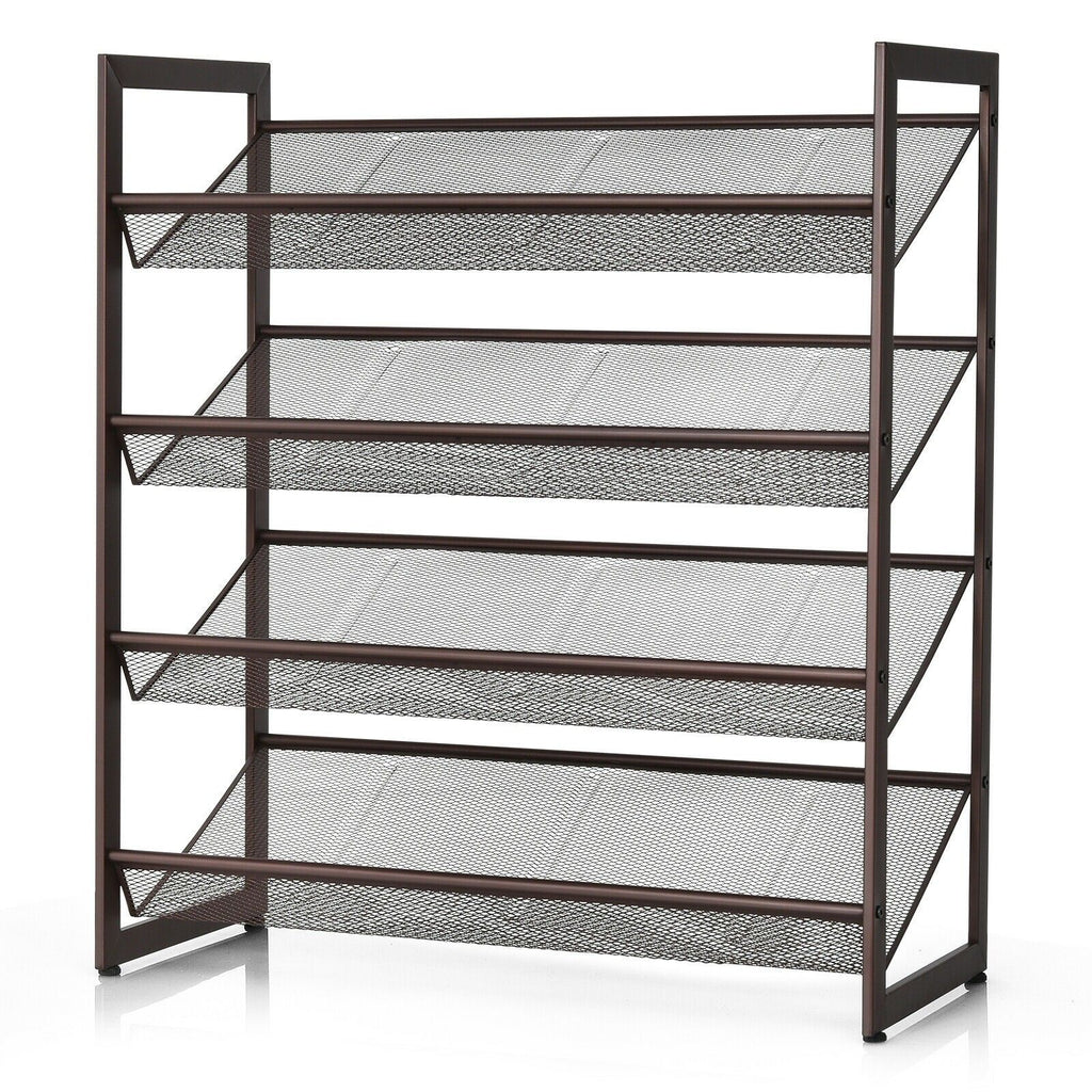 Adjustable to Flat or Slant Shoe Organizer Stand