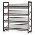 Adjustable to Flat or Slant Shoe Organizer Stand