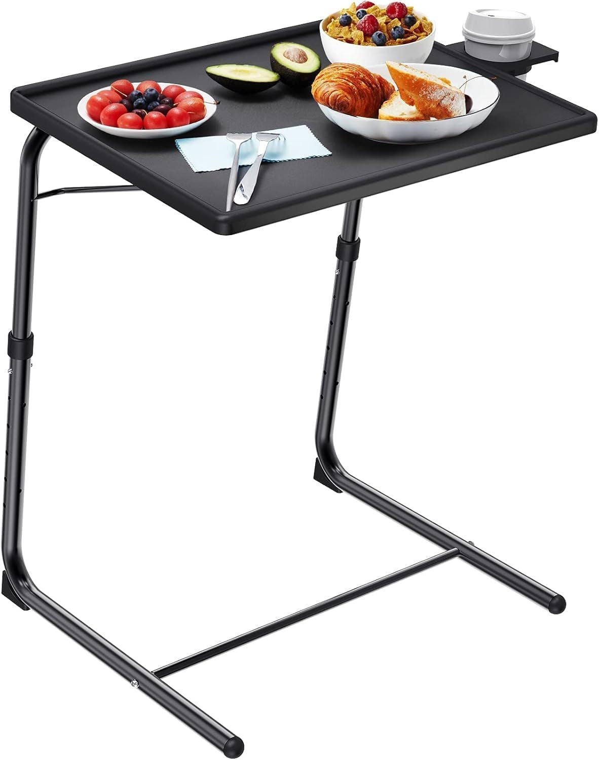 Adjustable TV Tray Table for Sofa and Bed Use