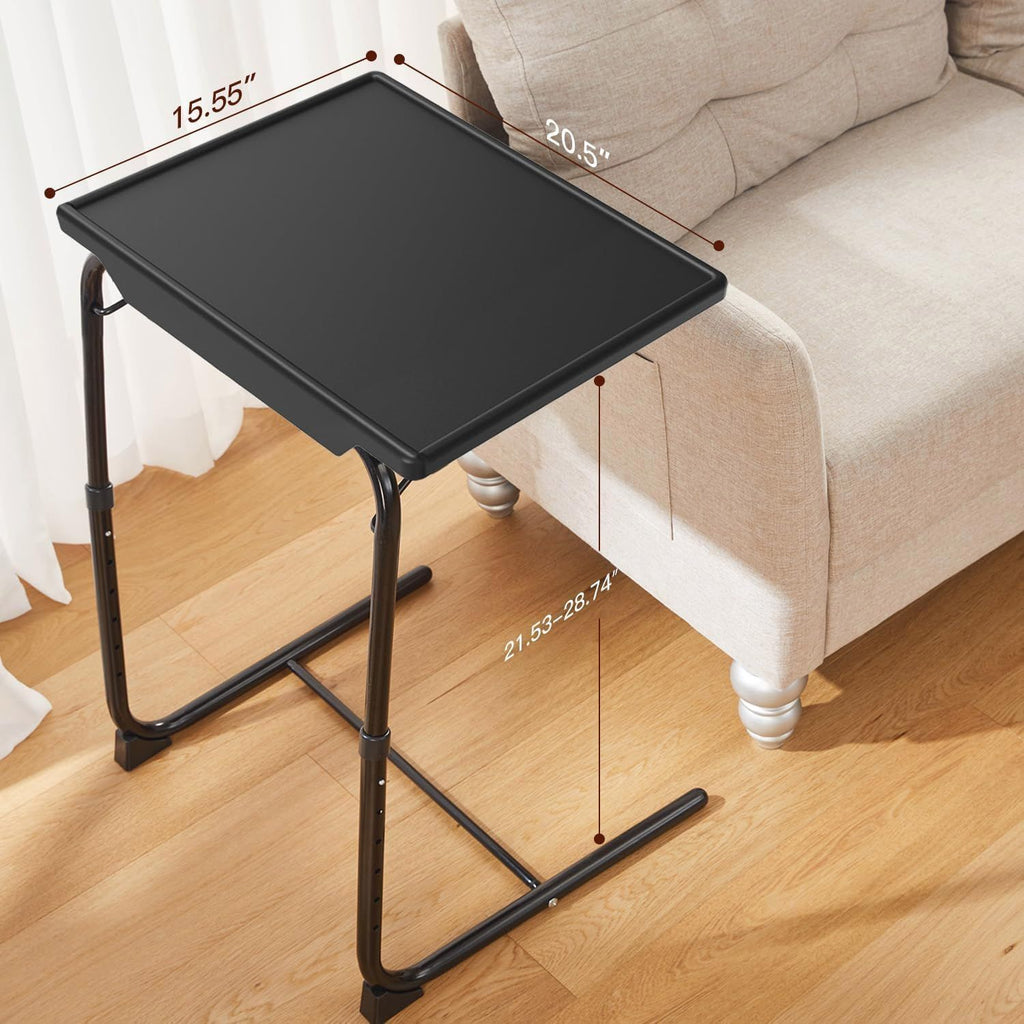Adjustable TV Tray Table for Sofa and Bed Use