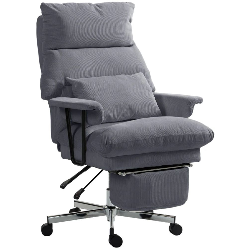 Overstuffed Reclining Office Chair with Footrest