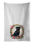 Affenpinscher and Flowers Kitchen Towel Pair