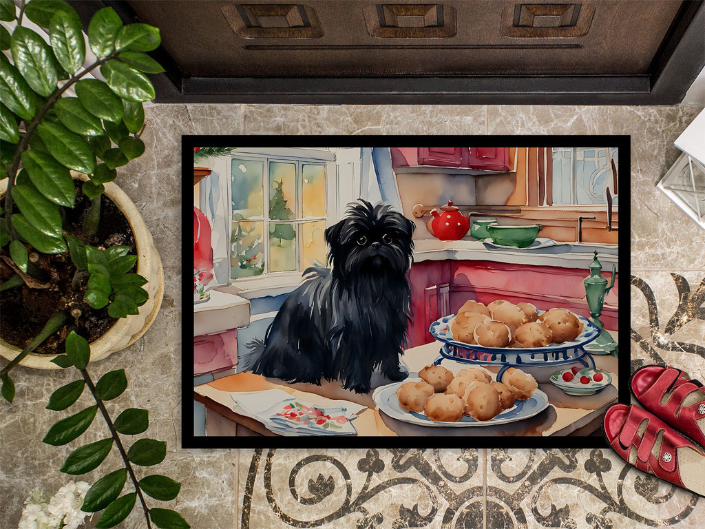 Affenpinscher Christmas Cookie Door Mat