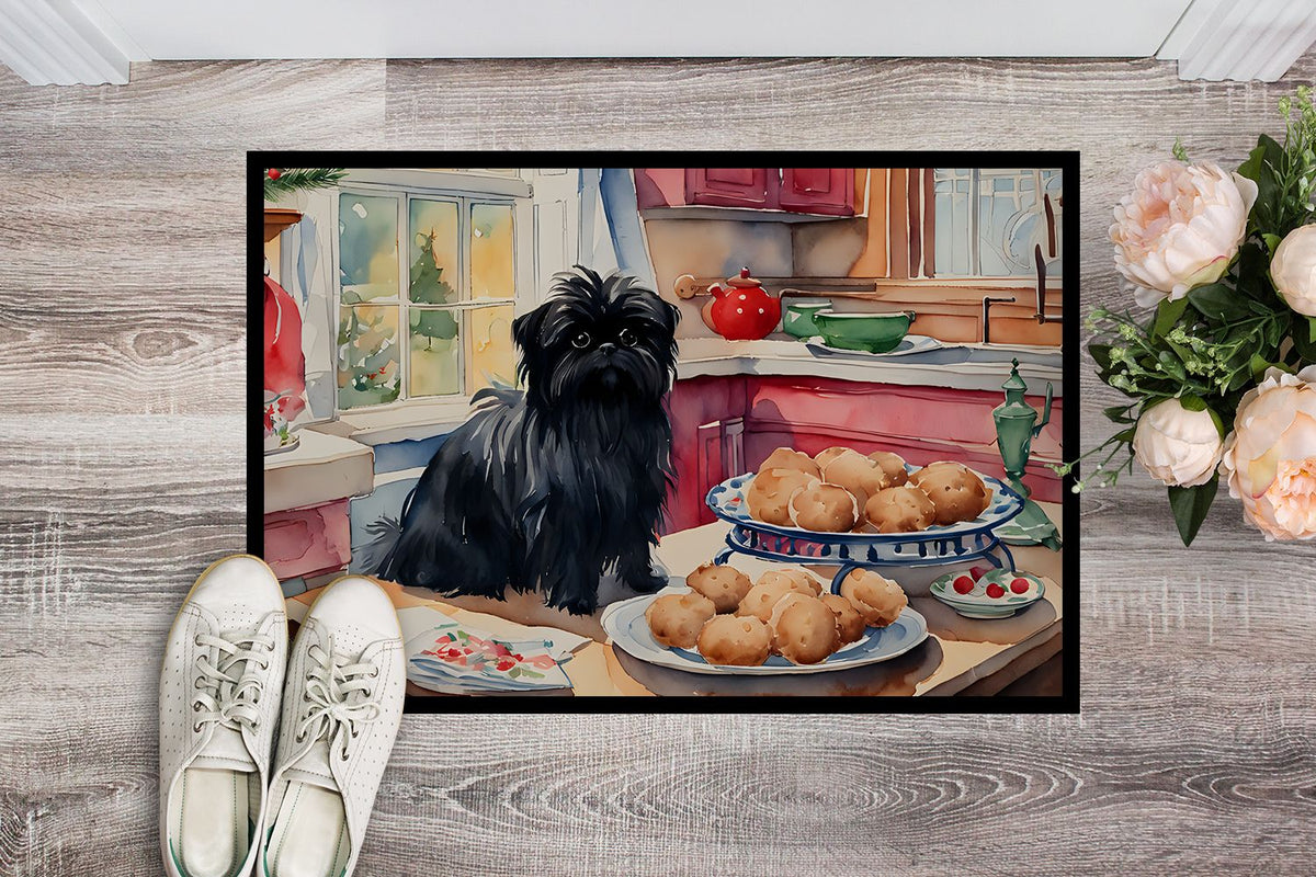 Affenpinscher Christmas Cookie Door Mat