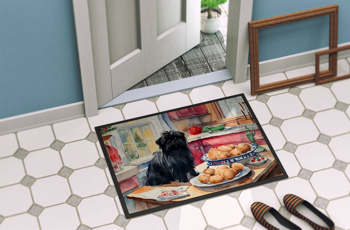 Affenpinscher Christmas Cookie Door Mat