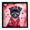 Affenpinscher My Valentine Framed Wall Art