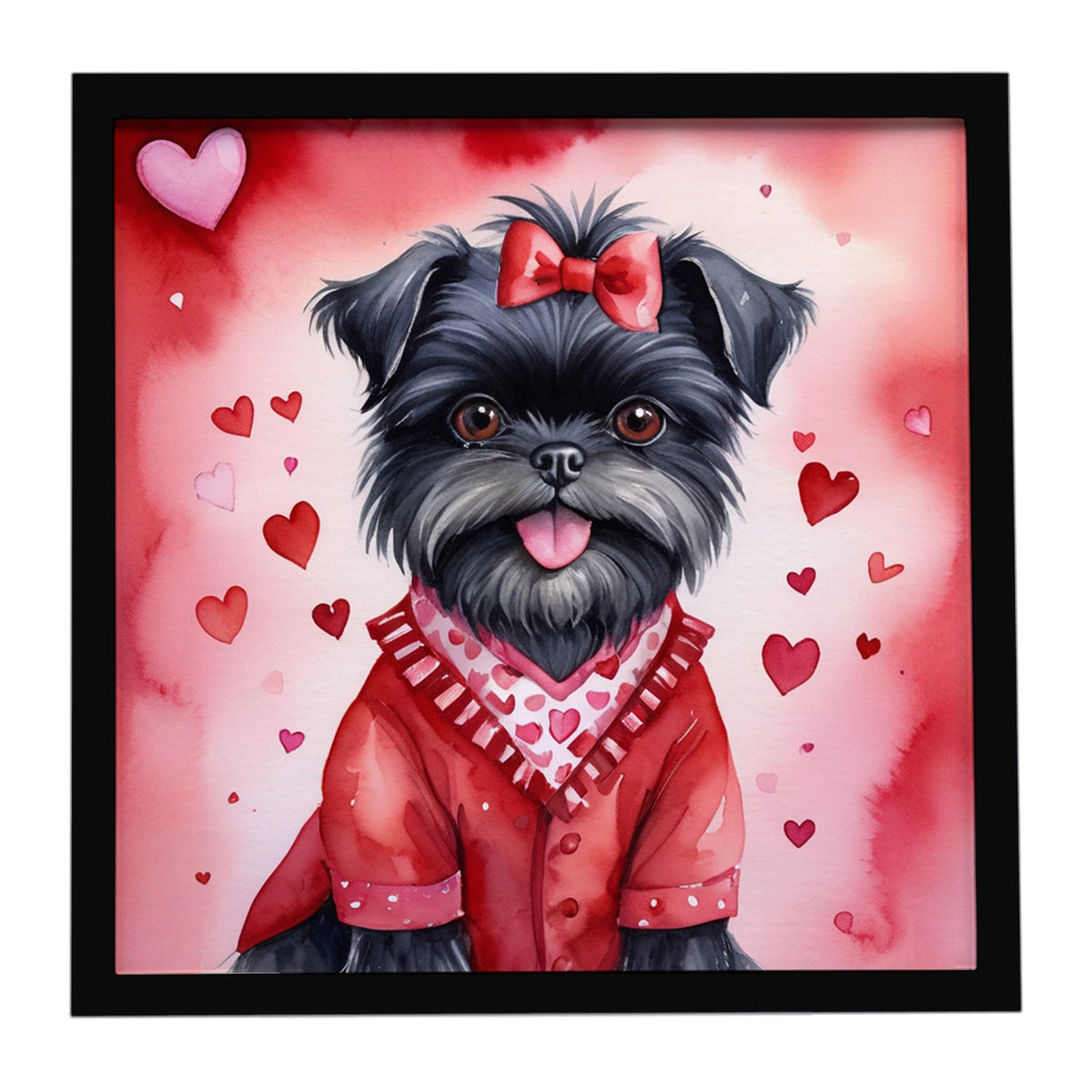 Affenpinscher My Valentine Framed Wall Art