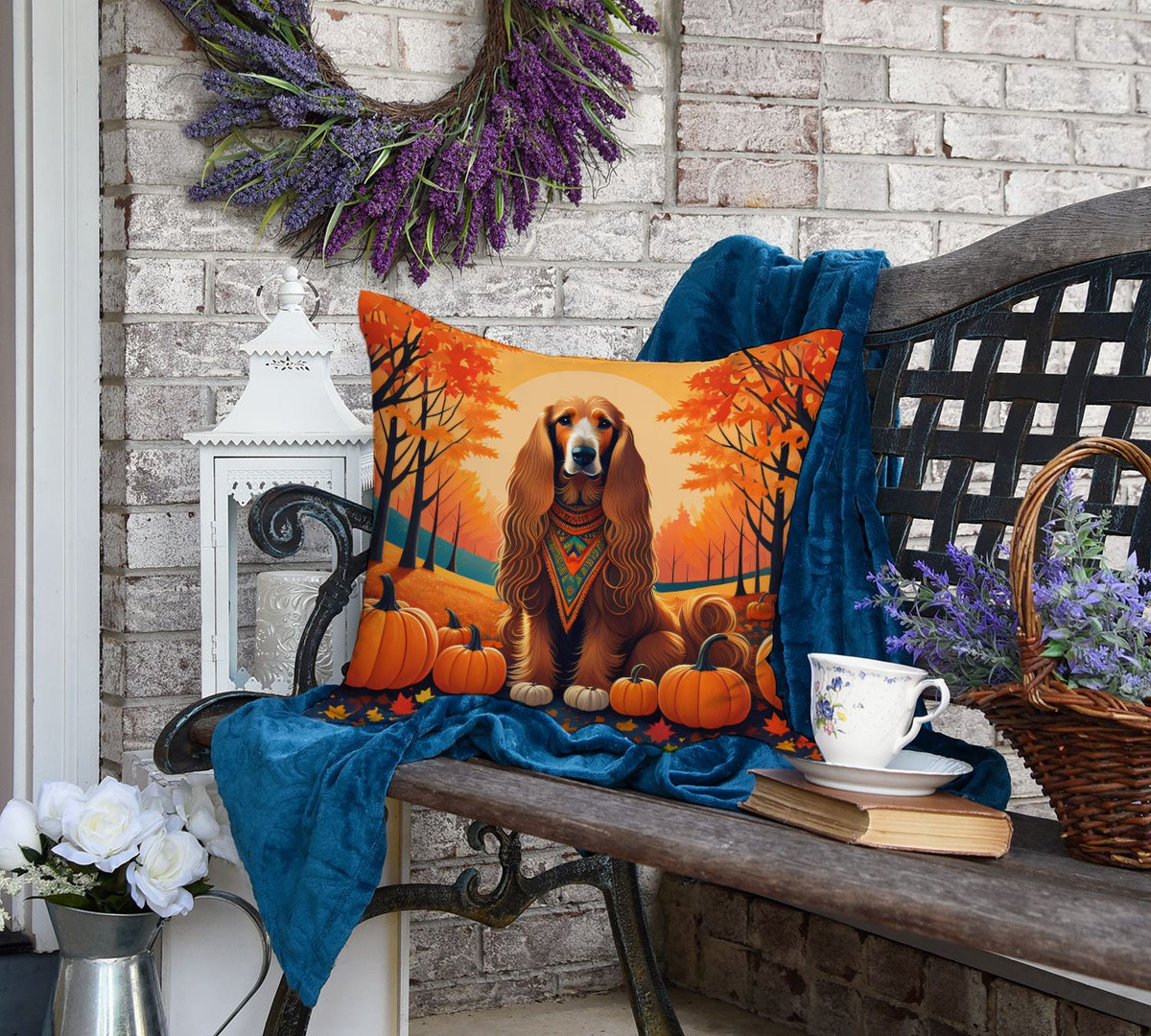 Afghan Hound Fall Decorative Throw Pillow