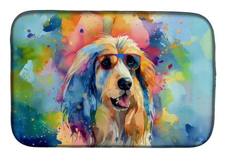 Afghan Hound Hippie Dawg Dish-Drying Mat