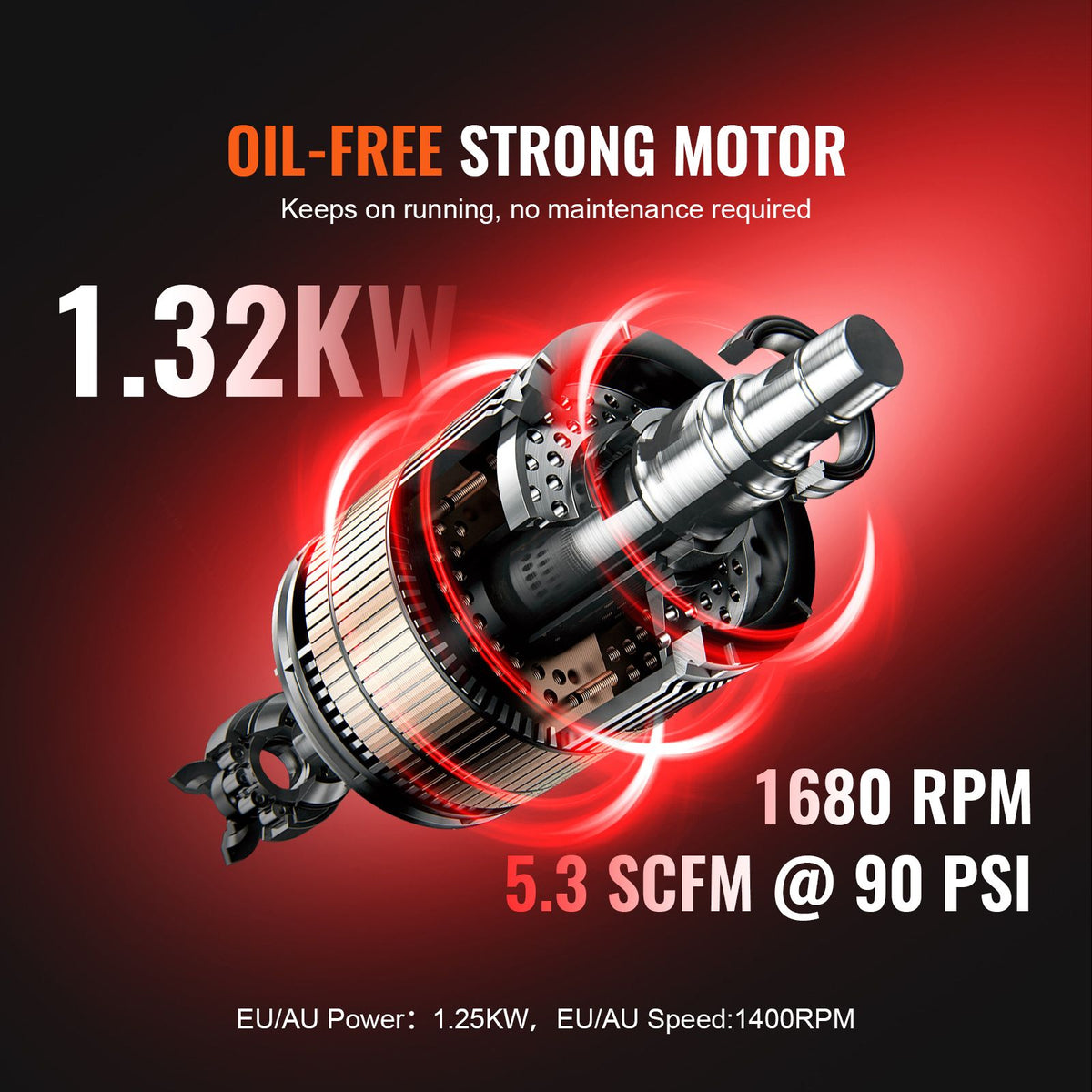 Oil-Free Horizontal Air Compressor for Workshop Tasks