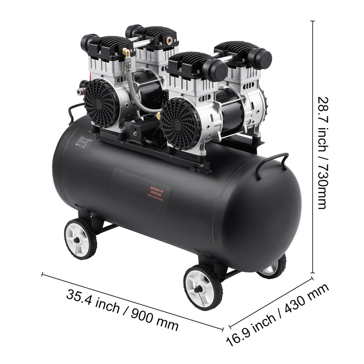 Oil-Free Horizontal Air Compressor for Workshop Tasks