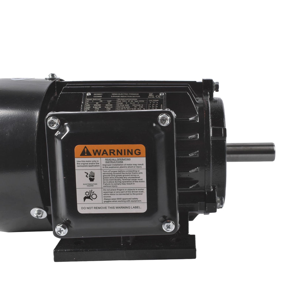 1HP 3-Phase Air Compressor Induction Motor – 1800 RPM TEFC IP55