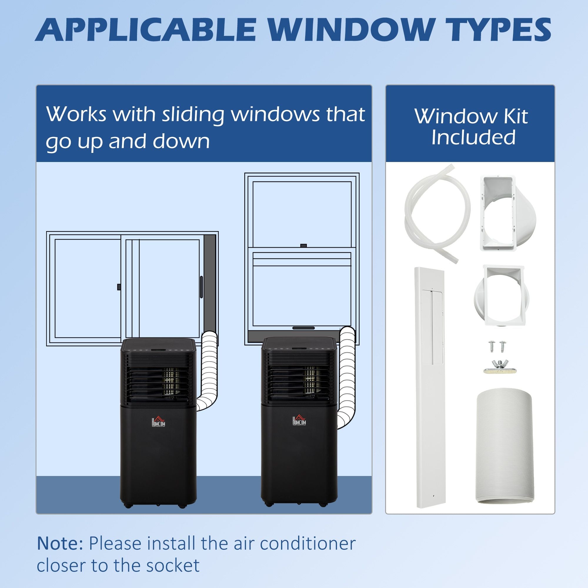 10,000 BTU Portable Air Conditioner with 4 Modes, 24-Hour Timer & Remote Control