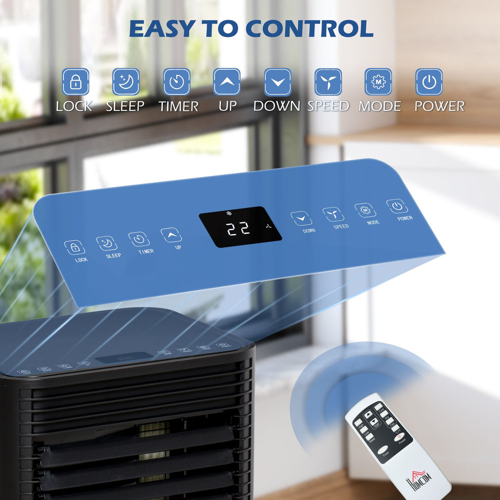 10,000 BTU Portable Air Conditioner with 4 Modes, 24-Hour Timer & Remote Control