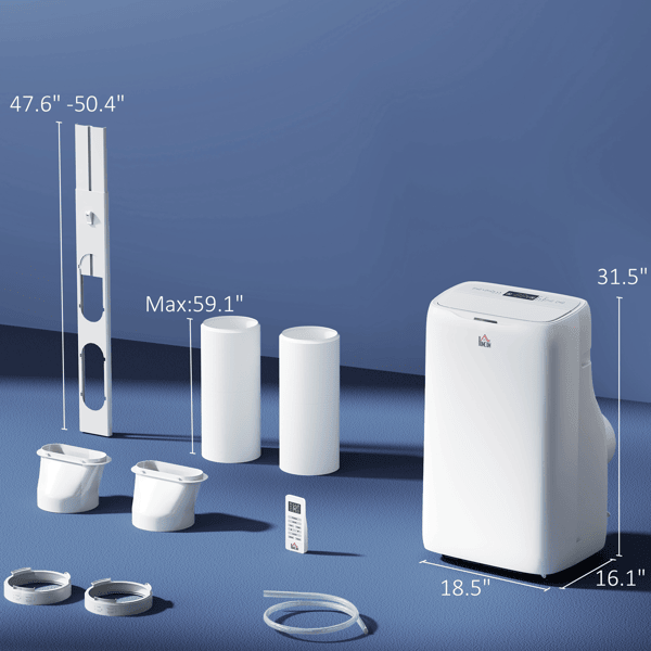 Portable Air Conditioner with Inverter Technology and Dual Hose Design
