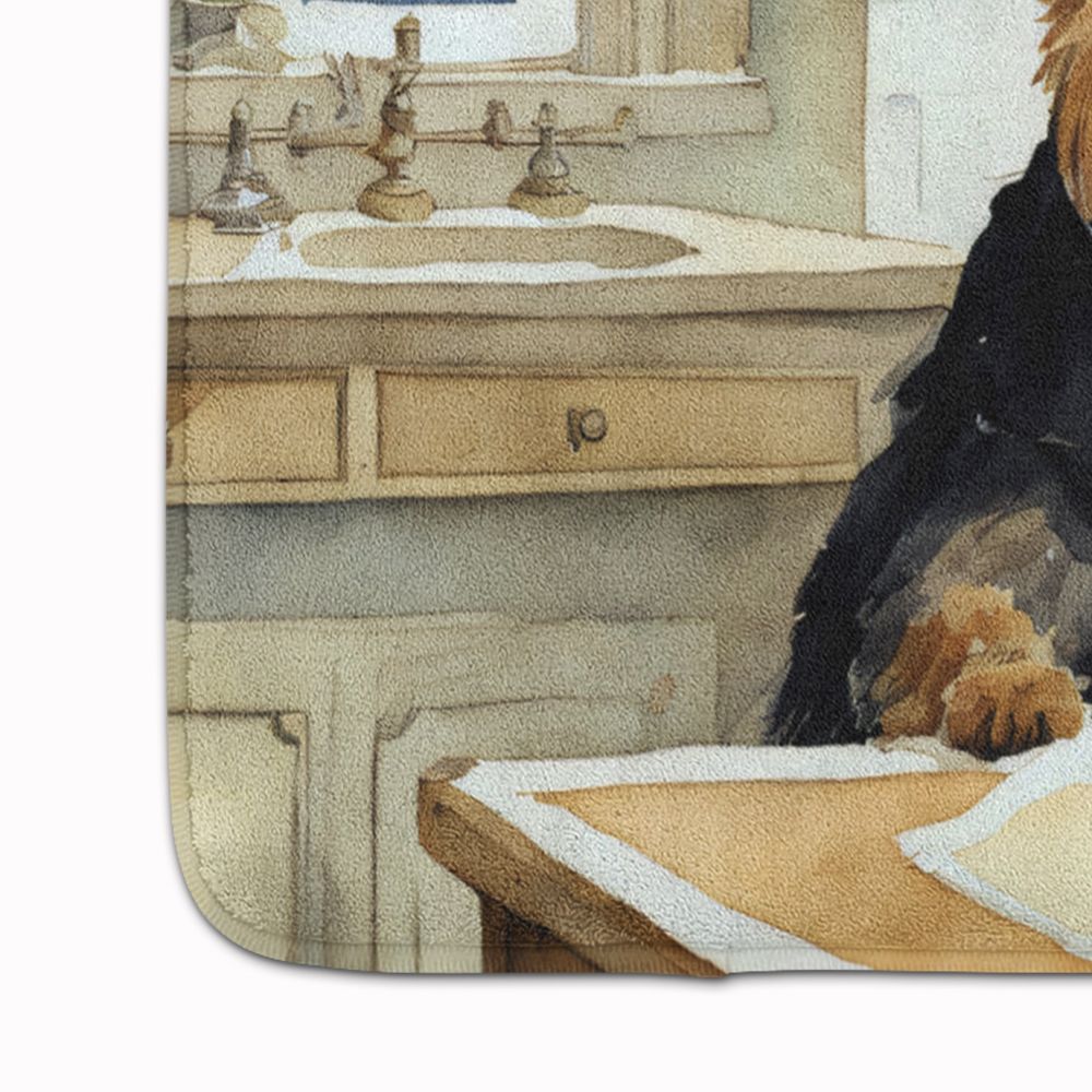 Airedale Terrier Fall Kitchen Pumpkins Memory Foam Kitchen Mat Machine Washable Anti-Fatigue Mat Cus