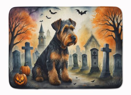 Airedale Terrier Halloween Kitchen and Bath Mat