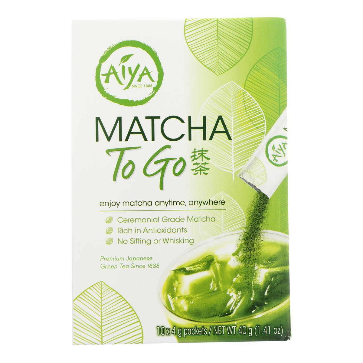 Aiya Matcha To Go Single-Serving Sticks