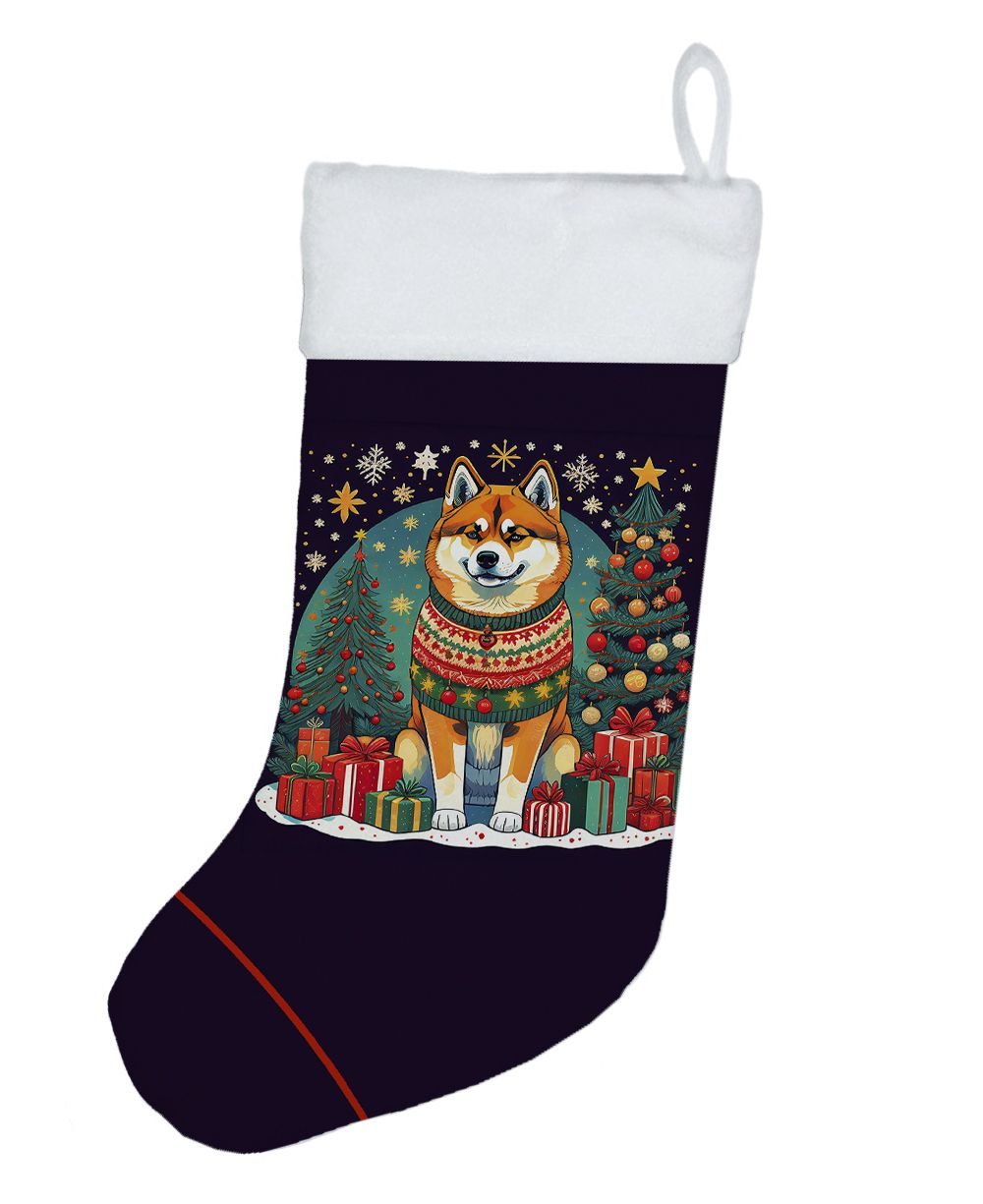 Akita Artwork Christmas Stocking