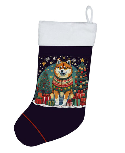 Akita Artwork Christmas Stocking