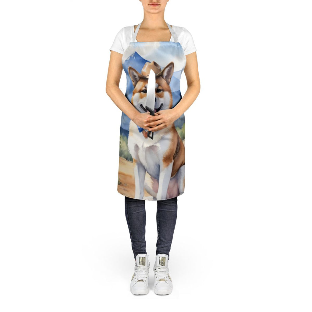 Akita Cowboy Welcome Bib Apron for Kitchen and Crafts