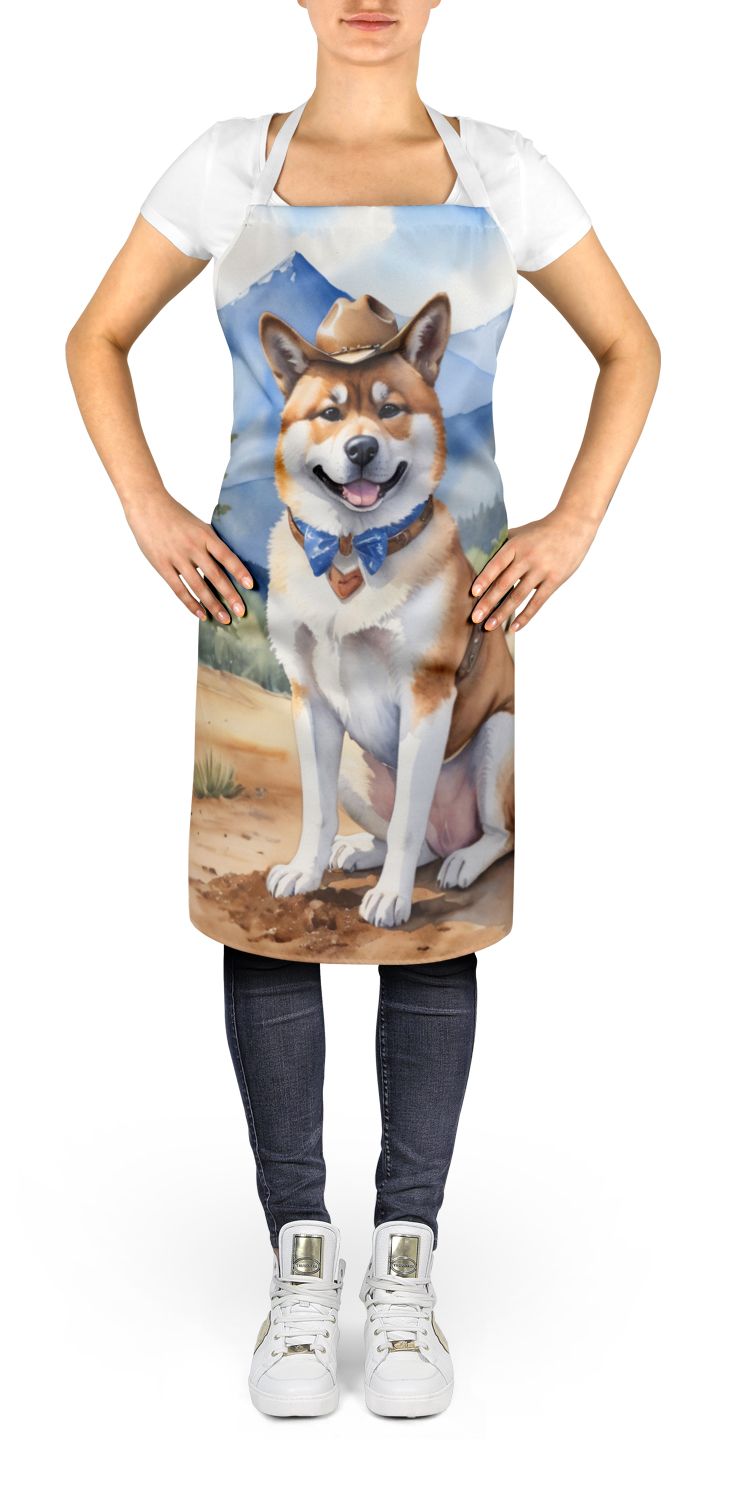 Akita Cowboy Welcome Bib Apron for Kitchen and Crafts