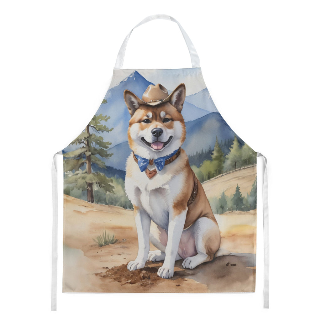 Akita Cowboy Welcome Bib Apron for Kitchen and Crafts
