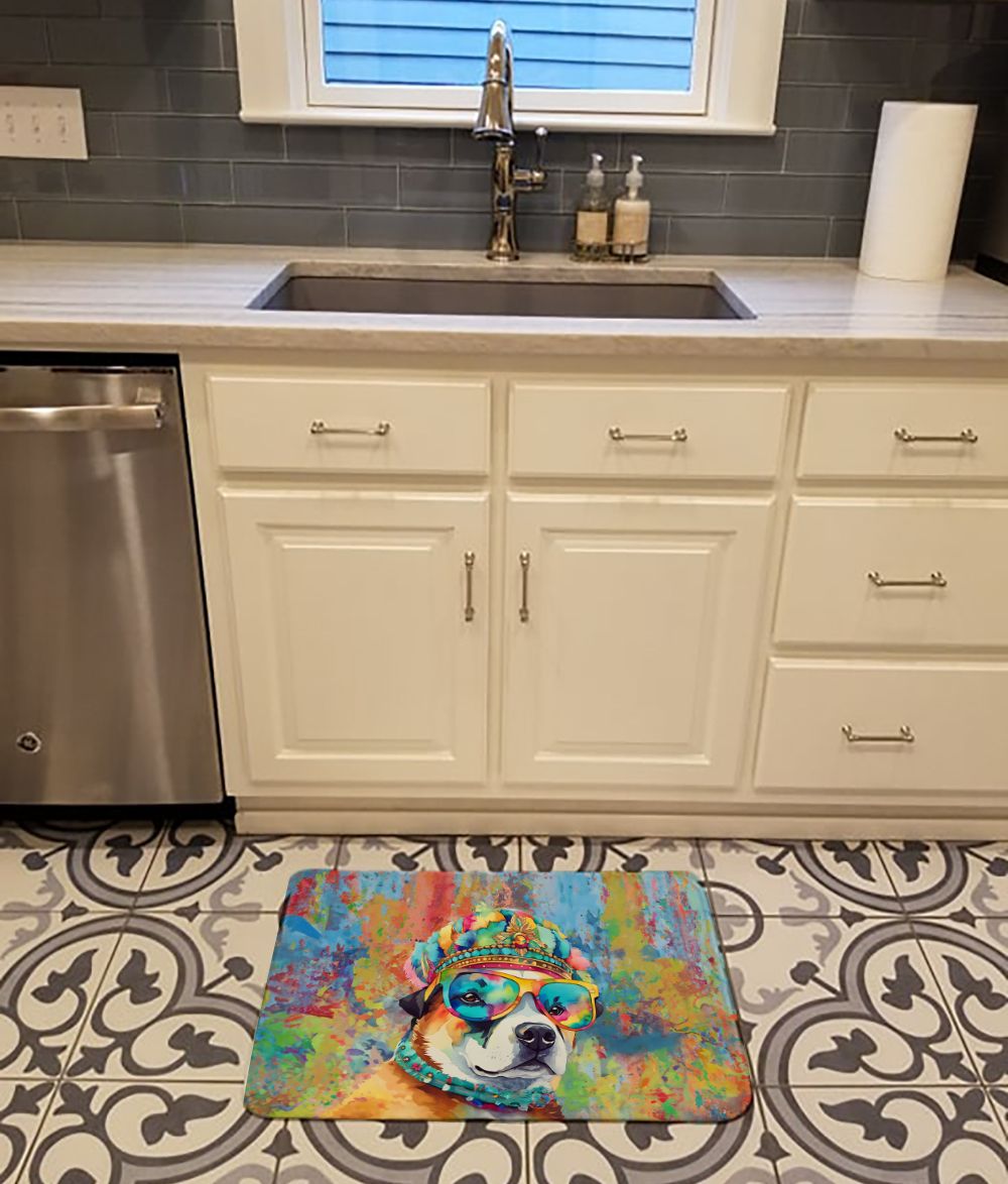 Akita Hippie Dawg Cushioned Kitchen and Bath Mat