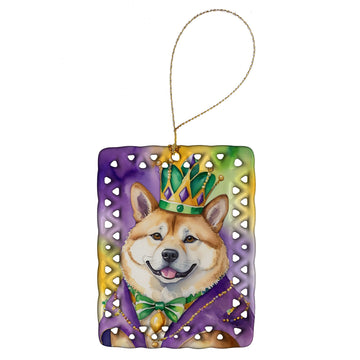 Akita King of Mardi Gras Keepsake Ornament