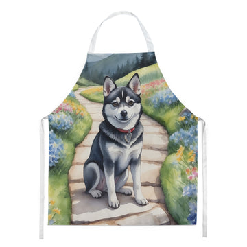 Versatile Bib-Style Apron with Vibrant Artwork for Kitchen and Garden
