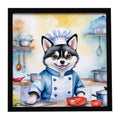Modern Framed Metal Print with Original Chef Artwork