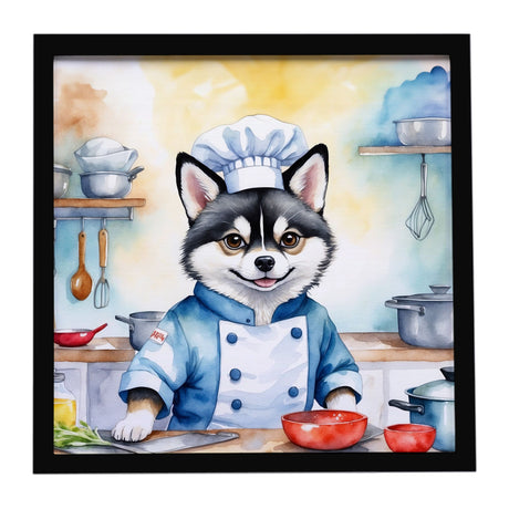 Modern Framed Metal Print with Original Chef Artwork