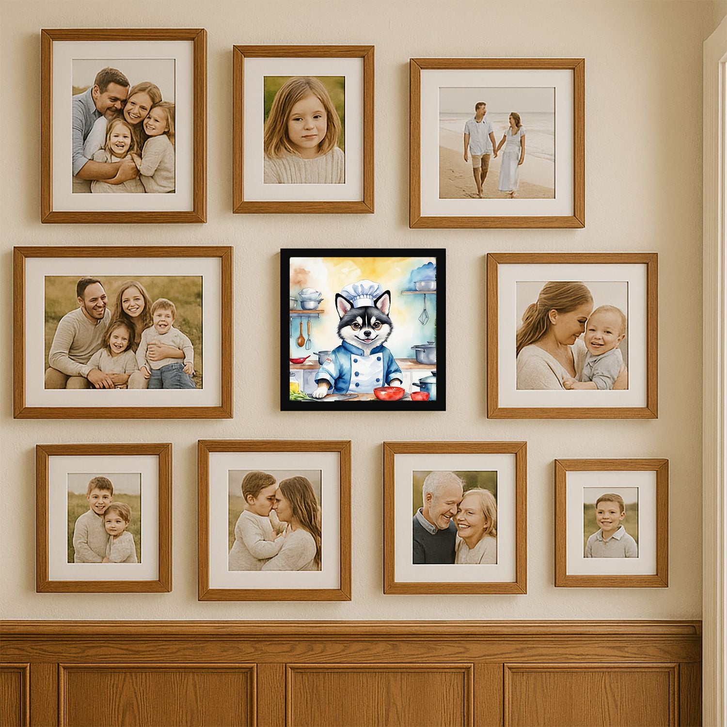 Modern Framed Metal Print with Original Chef Artwork