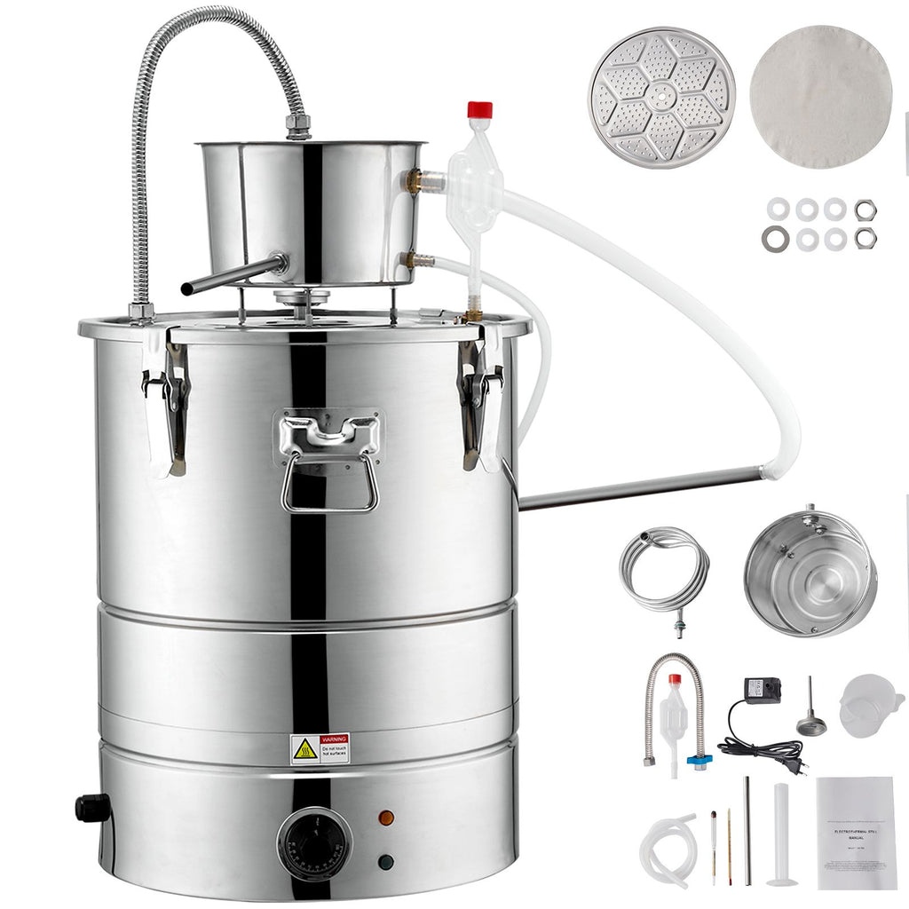 2800W Integrated Electric Alcohol Still – 15 Gal 50L Home Distillery Kit with Complete Accessories