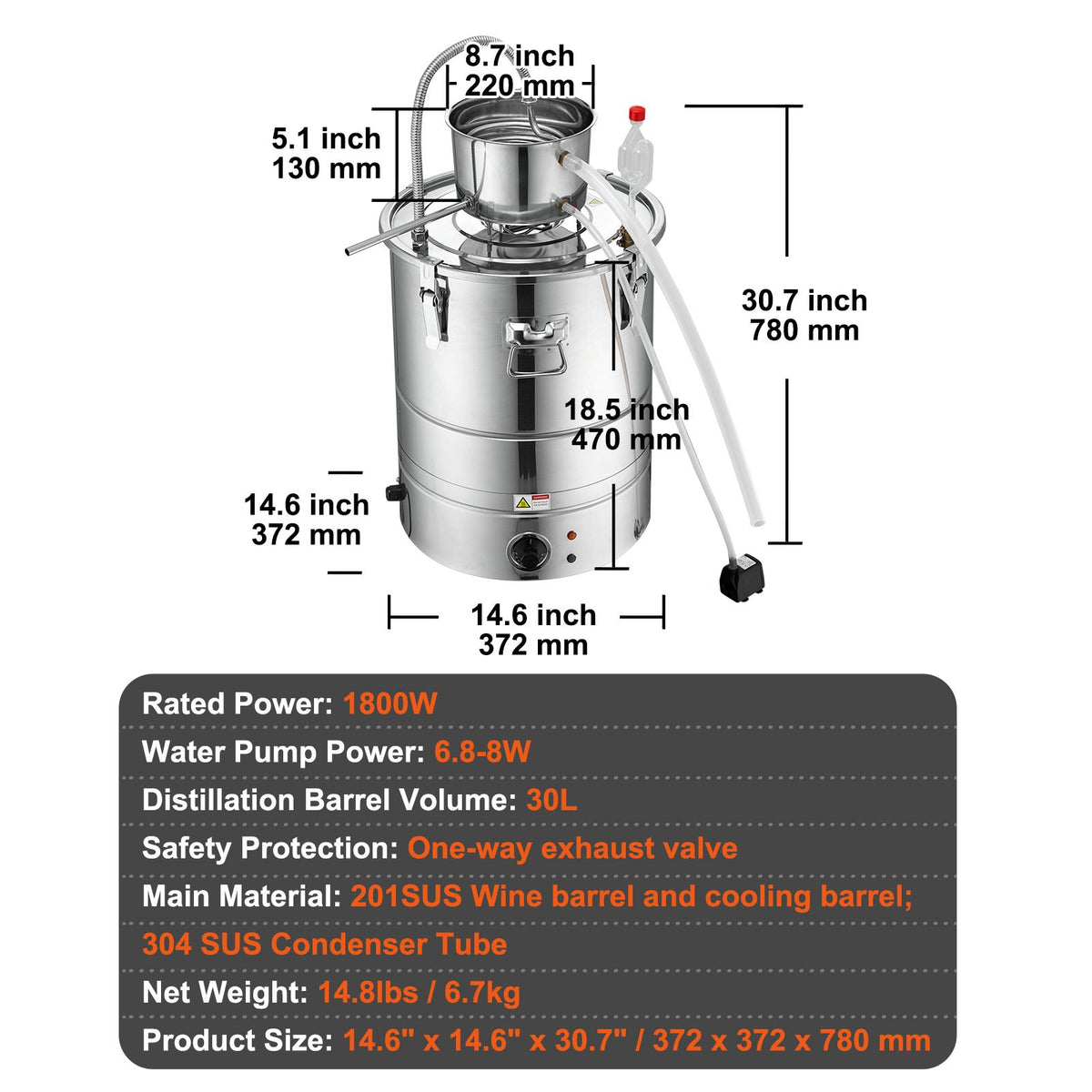Integrated Electric Home Distillation Kit