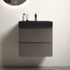 Alice Gray Bathroom Vanity with Soft-Close Drawers & Sink