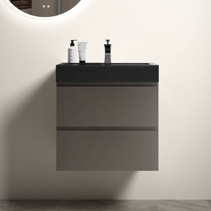 Alice Gray Bathroom Vanity with Soft-Close Drawers & Sink
