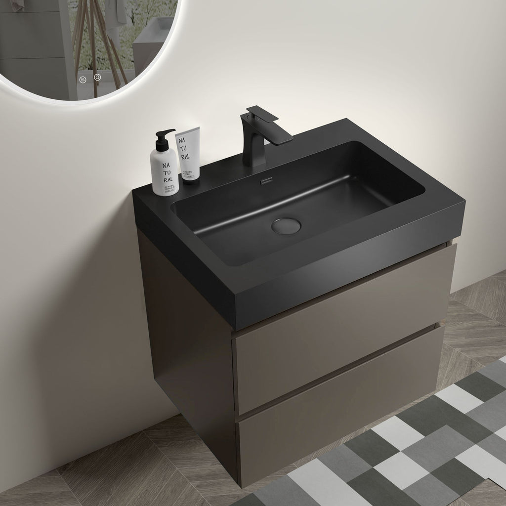 Alice Gray Bathroom Vanity with Soft-Close Drawers & Sink