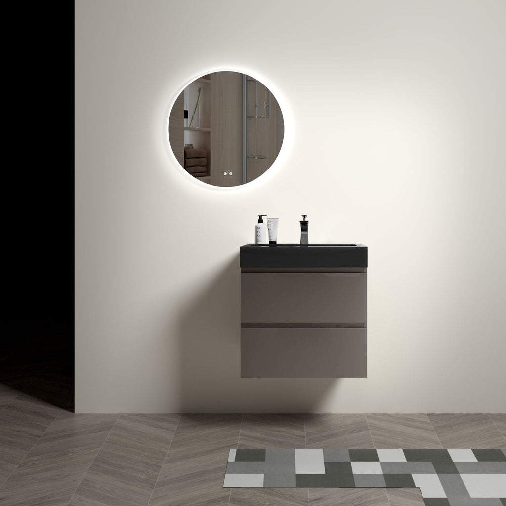 Alice Gray Bathroom Vanity with Soft-Close Drawers & Sink