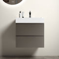 Alice Gray Floating Vanity with White Sink