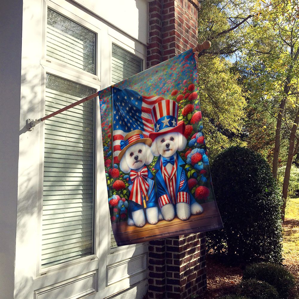 All American Bichon Frise Double-Sided House Flag