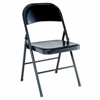 Black Double Braced Folding Chair