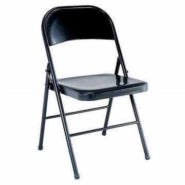 Black Double Braced Folding Chair