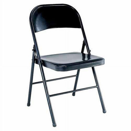 Black Double Braced Folding Chair