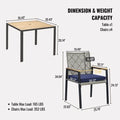 Modern 5-Piece Patio Dining Set with Umbrella Hole for Outdoor Living