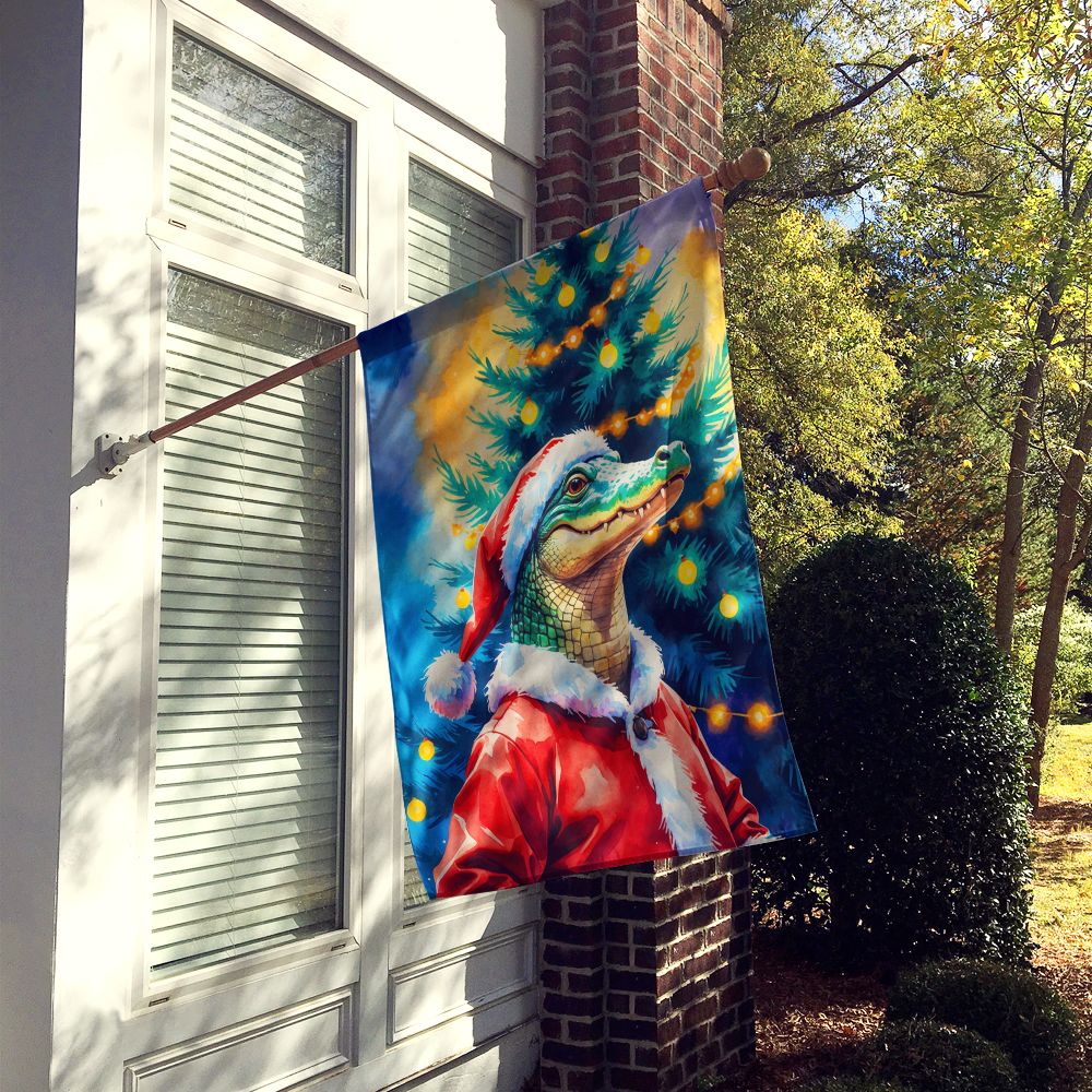Alligator Christmas Decorative House Flag